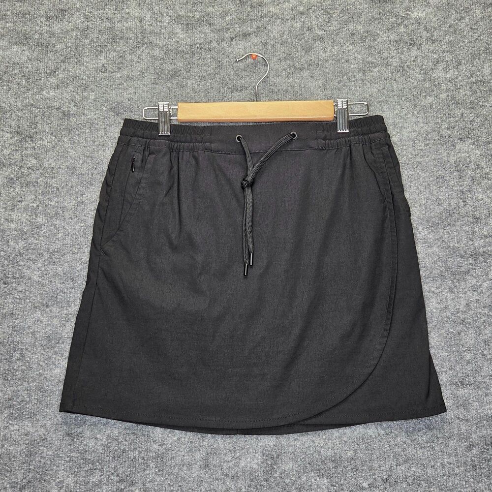 Eddie Bauer Skort Women Small Black Tulip Hem Built In Short Pickleball Athletic